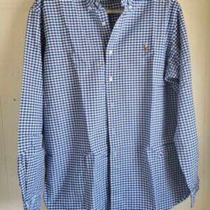 Classic Men's Blue Gingham by Ralph Lauren Polo~ Never worn